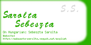 sarolta sebeszta business card